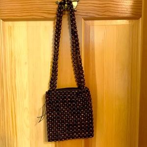 Wooden Beaded Purse